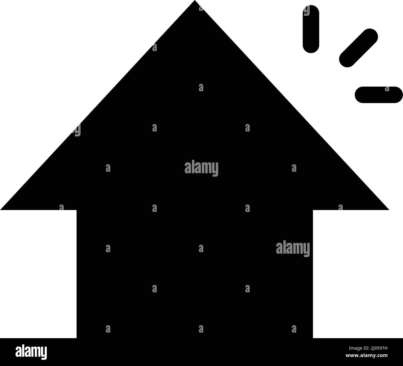 Icône de silhouette de maison pop. Maison. Vecteur modifiable. Illustration de Vecteur