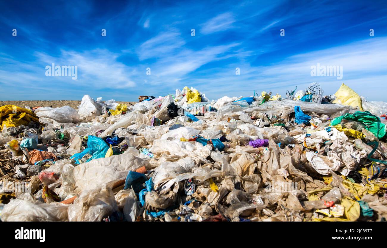 Concept de pollution accumulation de déchets dans les déchets, les ...