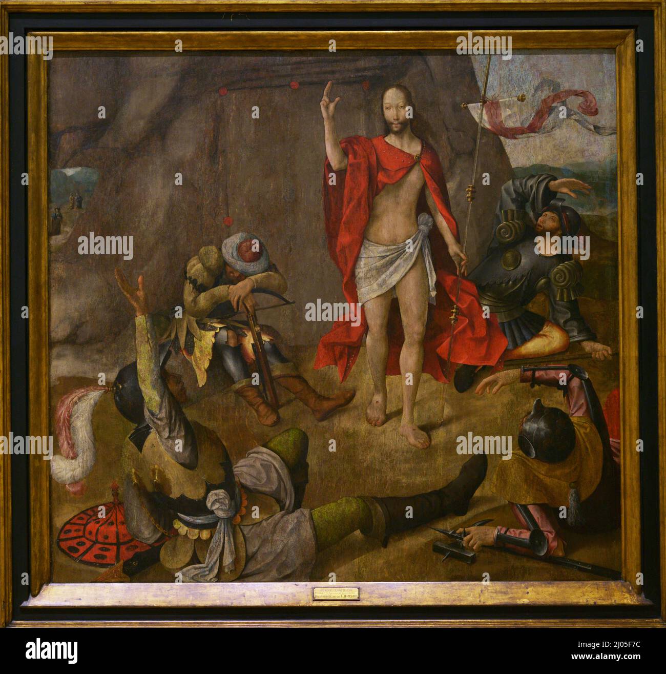 Frei Carlos. Peintre portugais de la Renaissance, actif entre 1517 et 1540. La Résurrection. Huile sur bois de chêne, 1520-1530. Du monastère d'Espinheiro, Evora, Portugal. Musée national d'Art ancien Lisbonne, Portugal. Banque D'Images