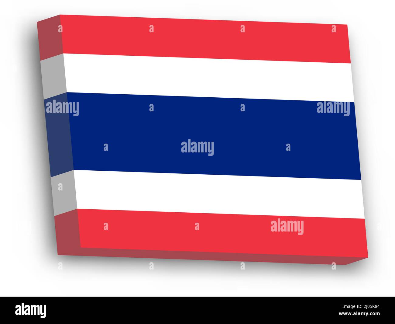 3D drapeau vecteur de la Thaïlande Illustration de Vecteur