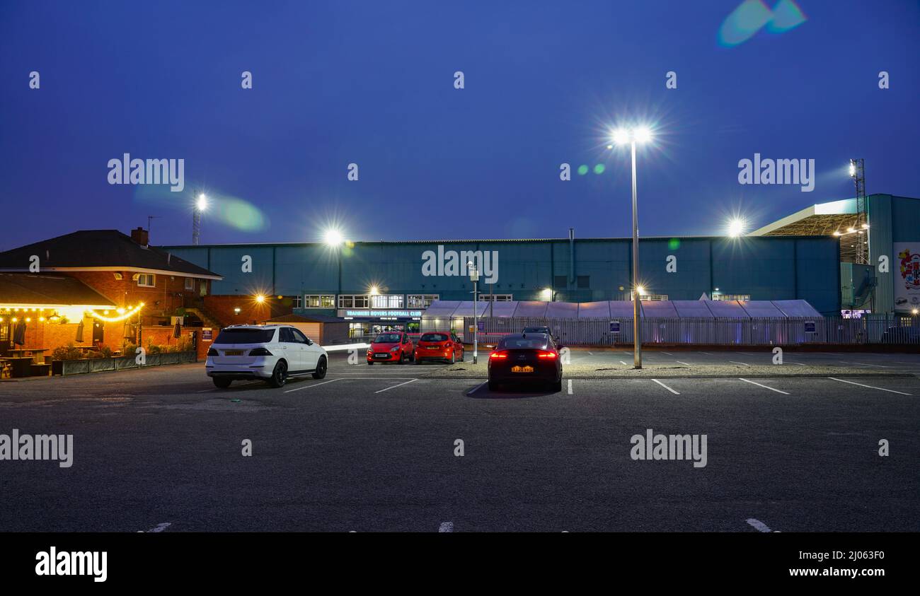 Le Mersey Clipper Pub, à côté du terrain de football de Tranmere Rovers, du parc de Prenton, de Birkenhead et du Wirral. Photo prise en mars 2022. Banque D'Images