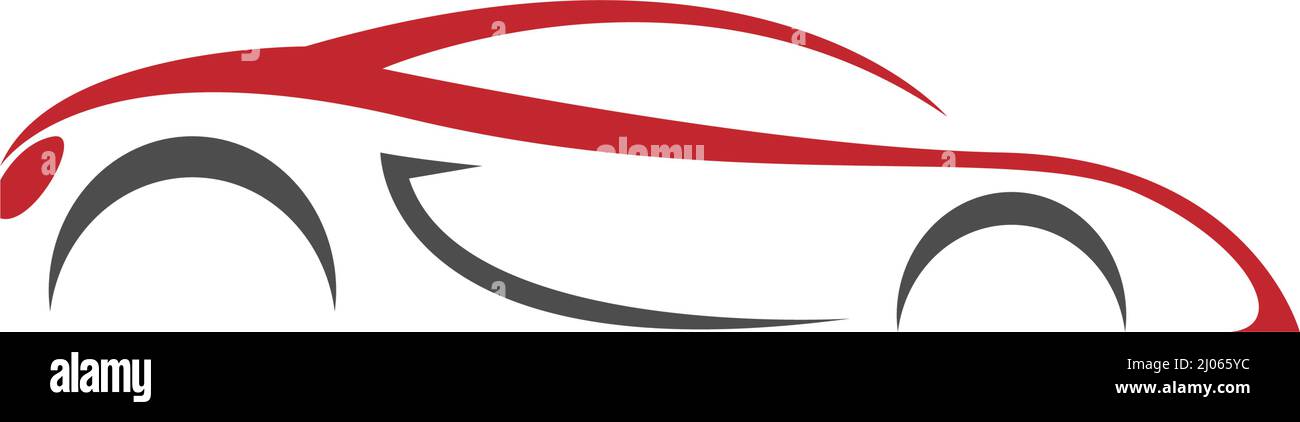 Illustration vectorielle du modèle d'icône de logo de voiture sport Illustration de Vecteur