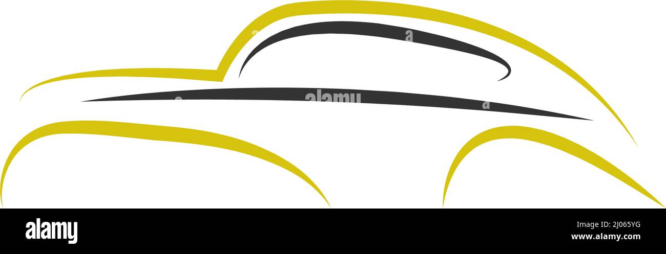 Illustration vectorielle du modèle d'icône de logo de voiture sport Illustration de Vecteur