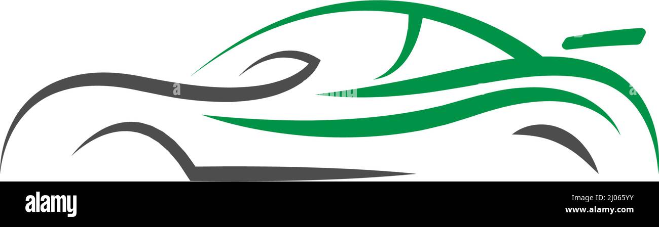Illustration vectorielle du modèle d'icône de logo de voiture sport Illustration de Vecteur