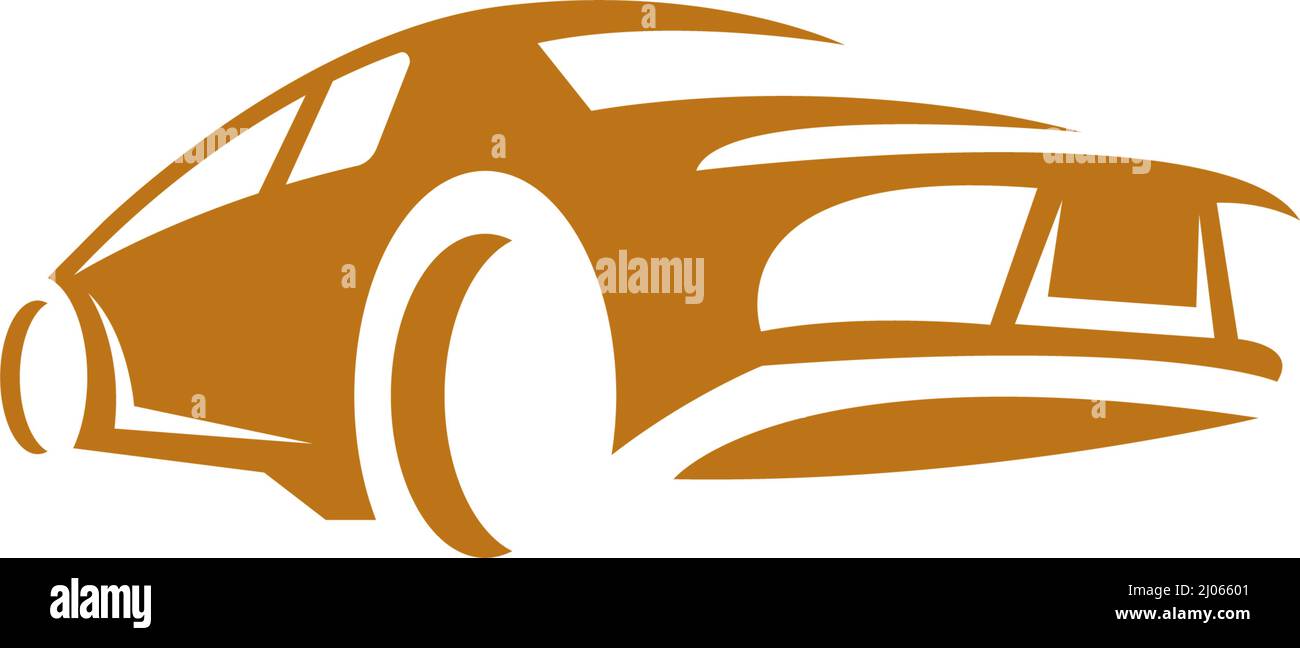 Illustration vectorielle du modèle d'icône de logo de voiture sport Illustration de Vecteur
