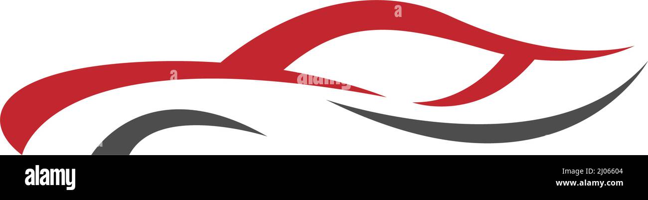 Illustration vectorielle du modèle d'icône de logo de voiture sport Illustration de Vecteur
