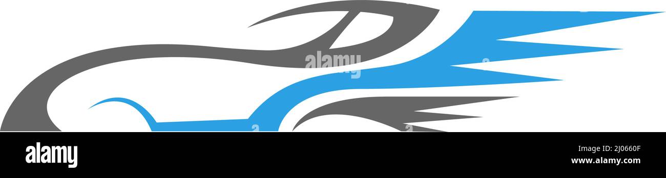 Illustration vectorielle du modèle d'icône de logo de voiture sport Illustration de Vecteur