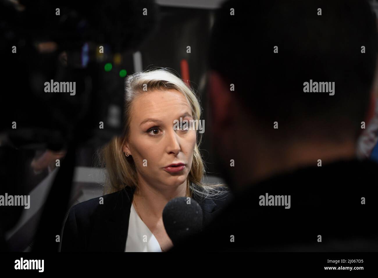 France, Saint-Jean-le-blanc, 2022-03-16. Rencontre de Marion Maréchal LE PEN, ancienne assemblée nationale et maintenant partisane d'Eric Zemmour, en présence de Guillaume Peltier, député de Loir-et-cher, Photographie de François Pauletto crédit: françois pauletto/Alay Live News Banque D'Images