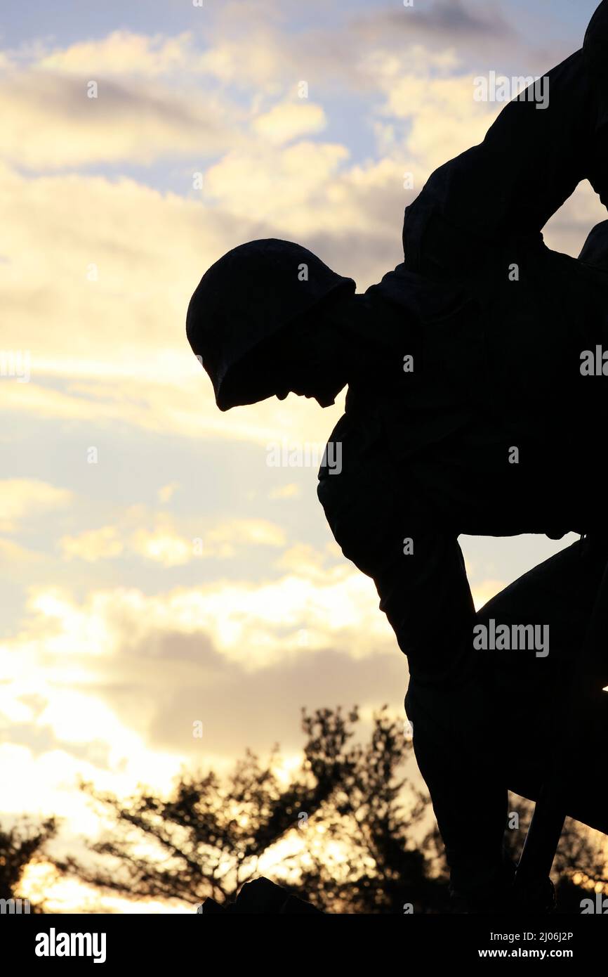 Mémorial Iwo Jima, Arlington, Virginie, États-Unis. Banque D'Images