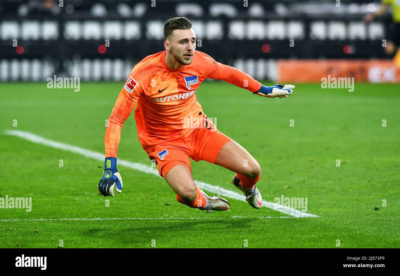 Bundesliga, Borussia Park Mönchengladbach: Borussia Mönchengladbach vs Hertha BSC Berlin; Marcel Lotka Banque D'Images