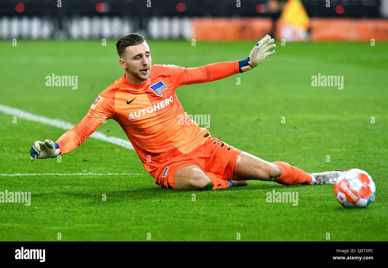 Bundesliga, Borussia Park Mönchengladbach: Borussia Mönchengladbach vs Hertha BSC Berlin; Marcel Lotka Banque D'Images
