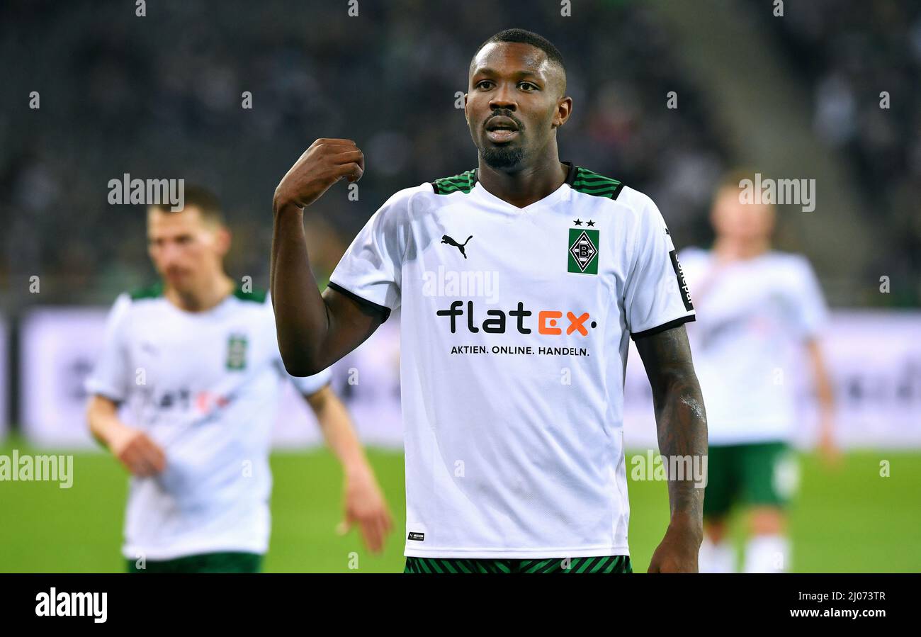 Bundesliga, Borussia Park Mönchengladbach: Borussia Mönchengladbach vs Hertha BSC Berlin; Marcus Thuram Banque D'Images