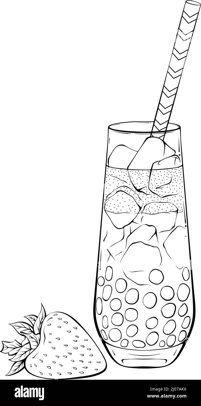 Thé moussant dans un verre Illustration de Vecteur