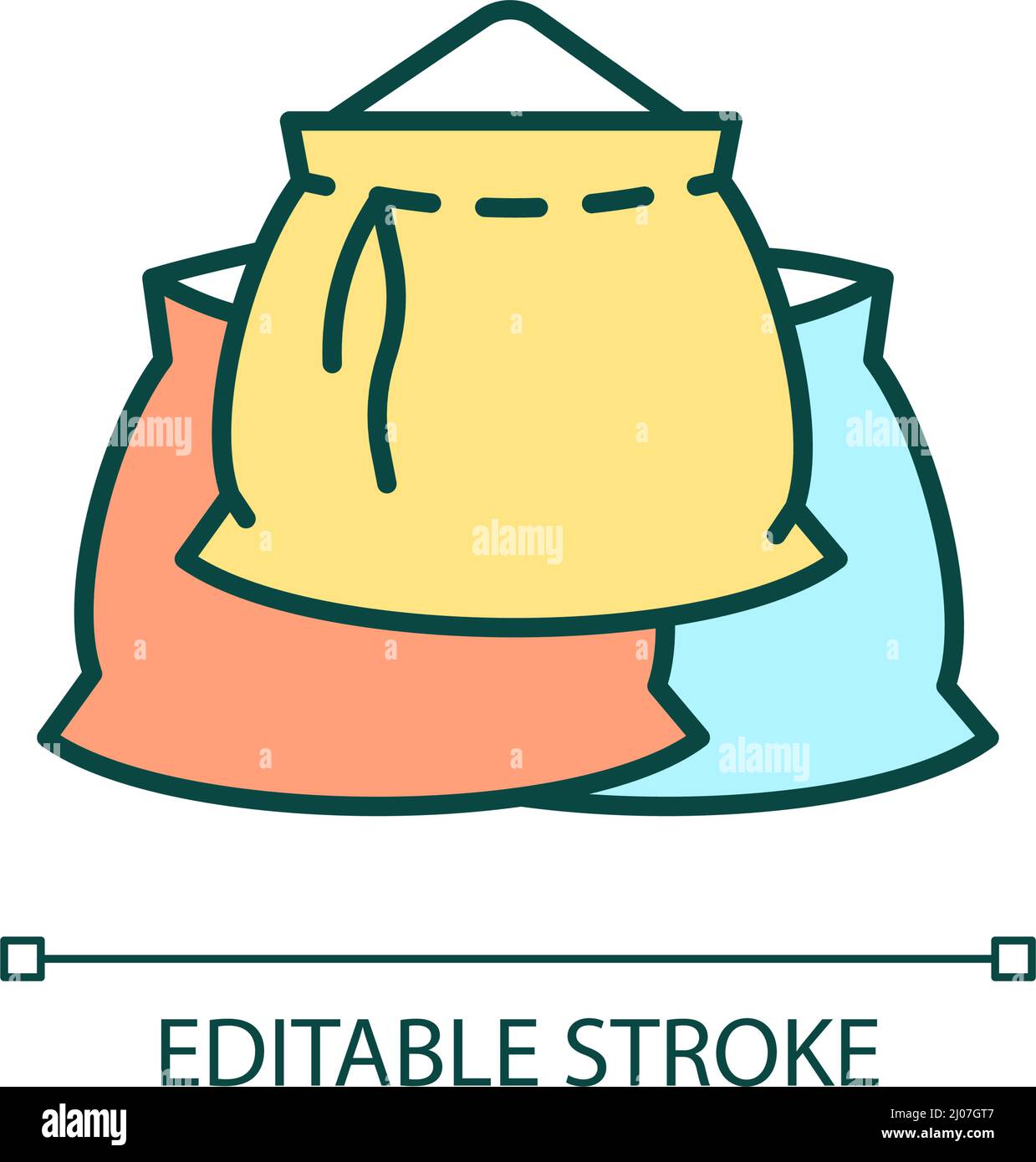 Icône de couleur RVB de stockage de grain Illustration de Vecteur