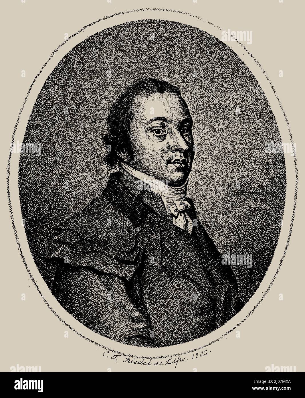 Portrait du violoniste et compositeur Peter Hänsel (1771-1831). Musée : COLLECTION PRIVÉE. Auteur: Carl Traugott Riedel. Banque D'Images