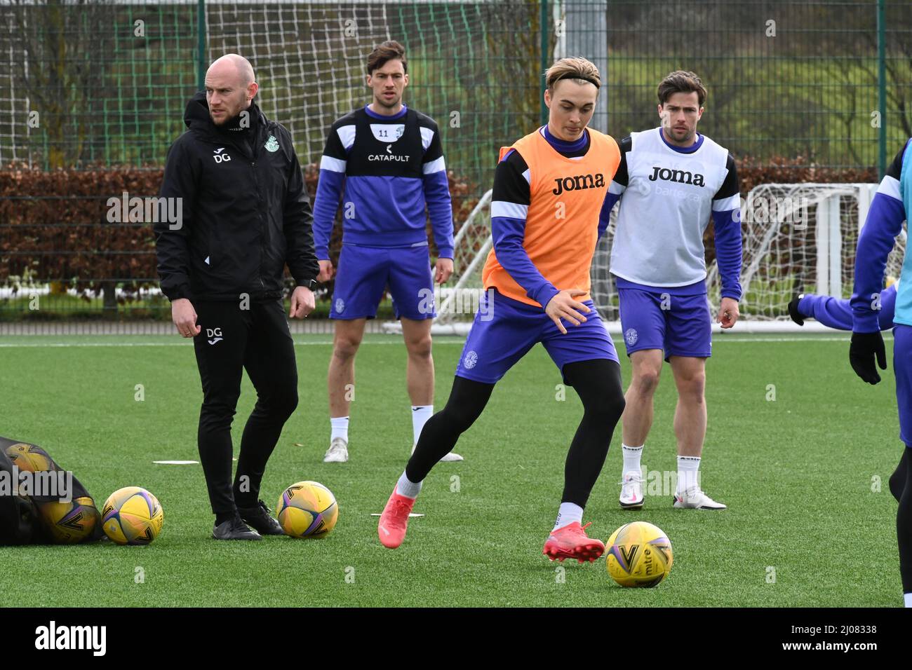 East mains.Ormiston.Tranent.East Lothian.Scotland.UK.17th Mars 22 pendant la session de formation pour Cinch Premiership Match vs Aberdeen crédit: eric mccowat/Alay Live News Banque D'Images