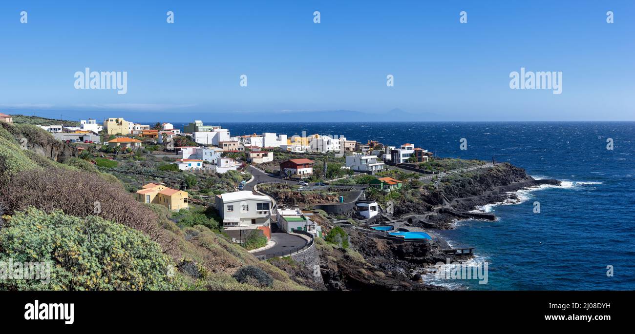 El Hierro, îles Canaries - vue de la Caleta sur la côte est Banque D'Images