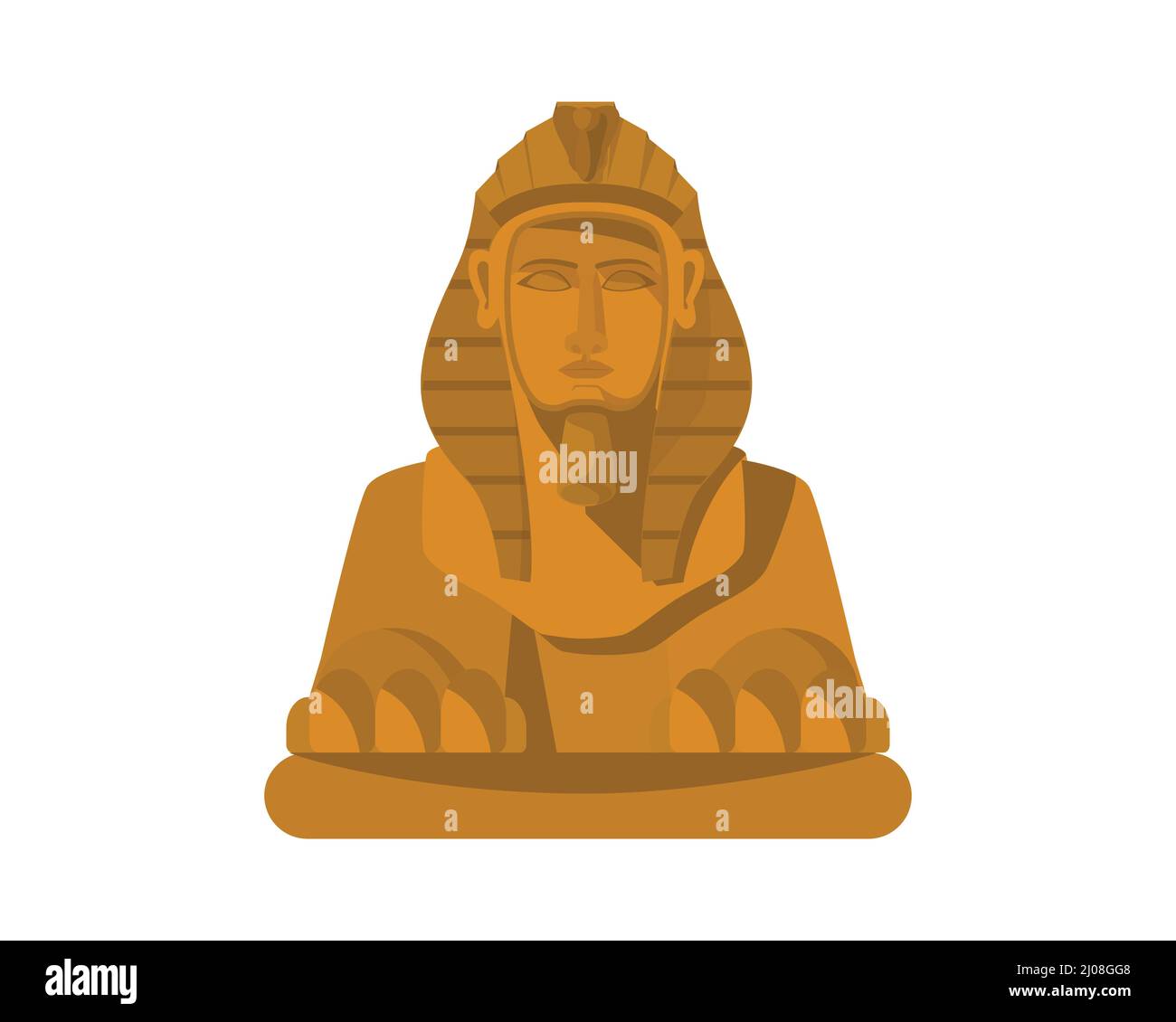 Sphinx l'illustration du site historique de l'Égypte Illustration de Vecteur