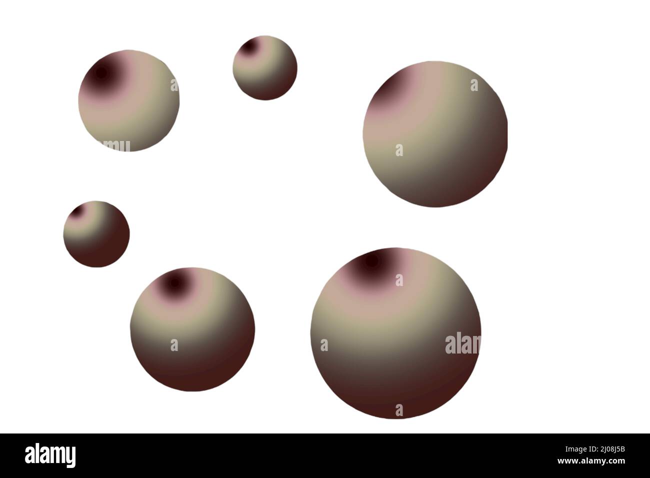 Dégradés de couleurs ronds isolés sur fond blanc Banque D'Images