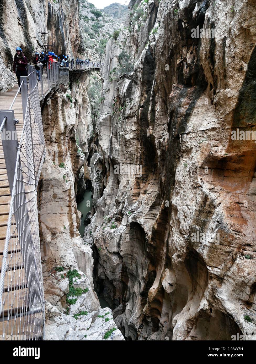 Vue sur El Caminito del Rey, Ardales, Malaga, Espagne. Photo : Julian Brown Banque D'Images