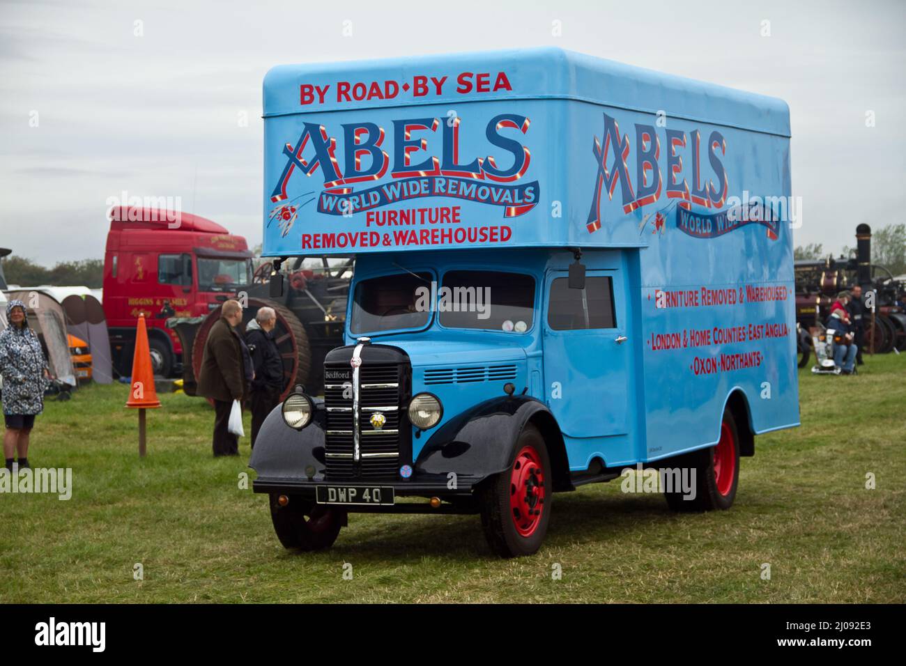 Camion Abels World Wide déménagements au rallye à vapeur Haddenham Banque D'Images