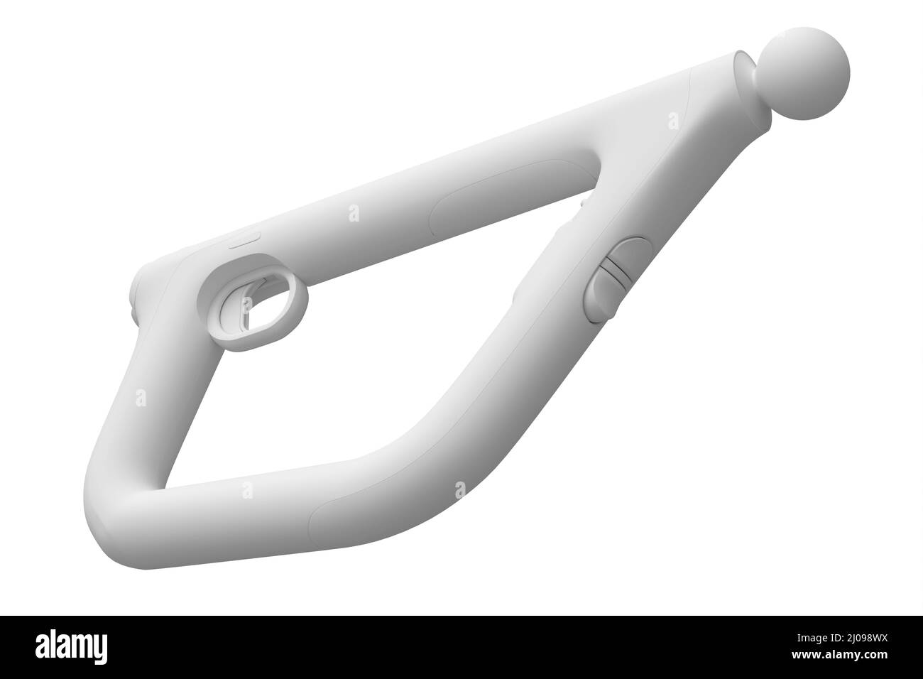Contrôleurs de réalité virtuelle pour les jeux en ligne et dans le cloud sur fond blanc monochrome. 3D rendu de l'appareil pour la réalité augmentée ou VR Banque D'Images