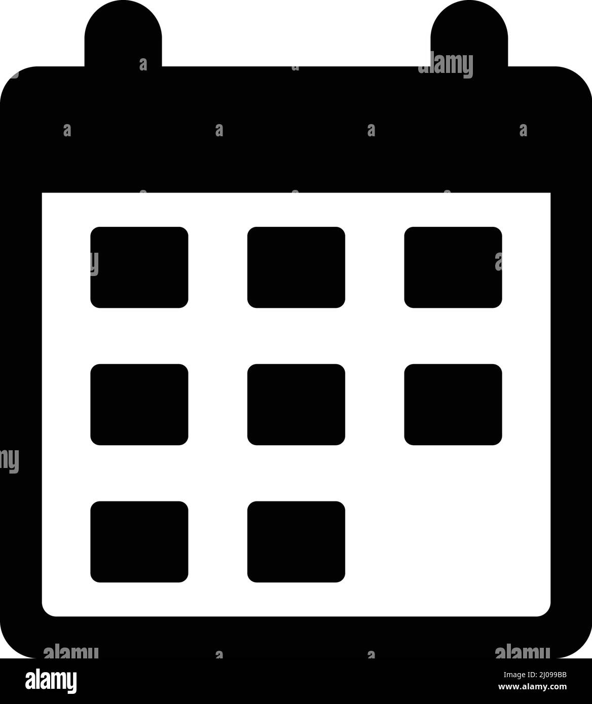 Une simple icône de calendrier. Horaires et événements. Vecteur modifiable. Illustration de Vecteur