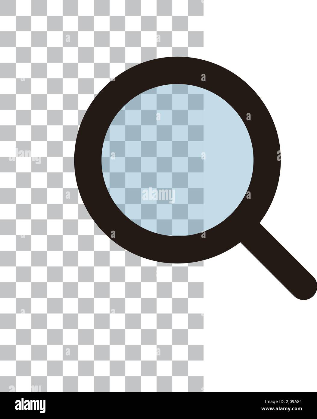 Icône de loupe isolée sur un arrière-plan transparent. Inspection et vérification. Vecteur modifiable. Illustration de Vecteur