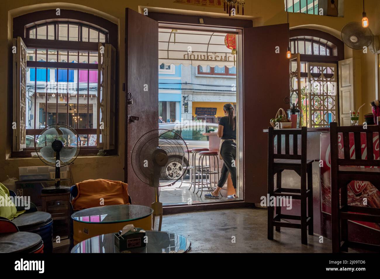 La vieille ville de Phuket est également considérée comme le quartier chinois de Phuket, une destination de voyage populaire caractérisée par l'architecture sino-portugaise. Banque D'Images