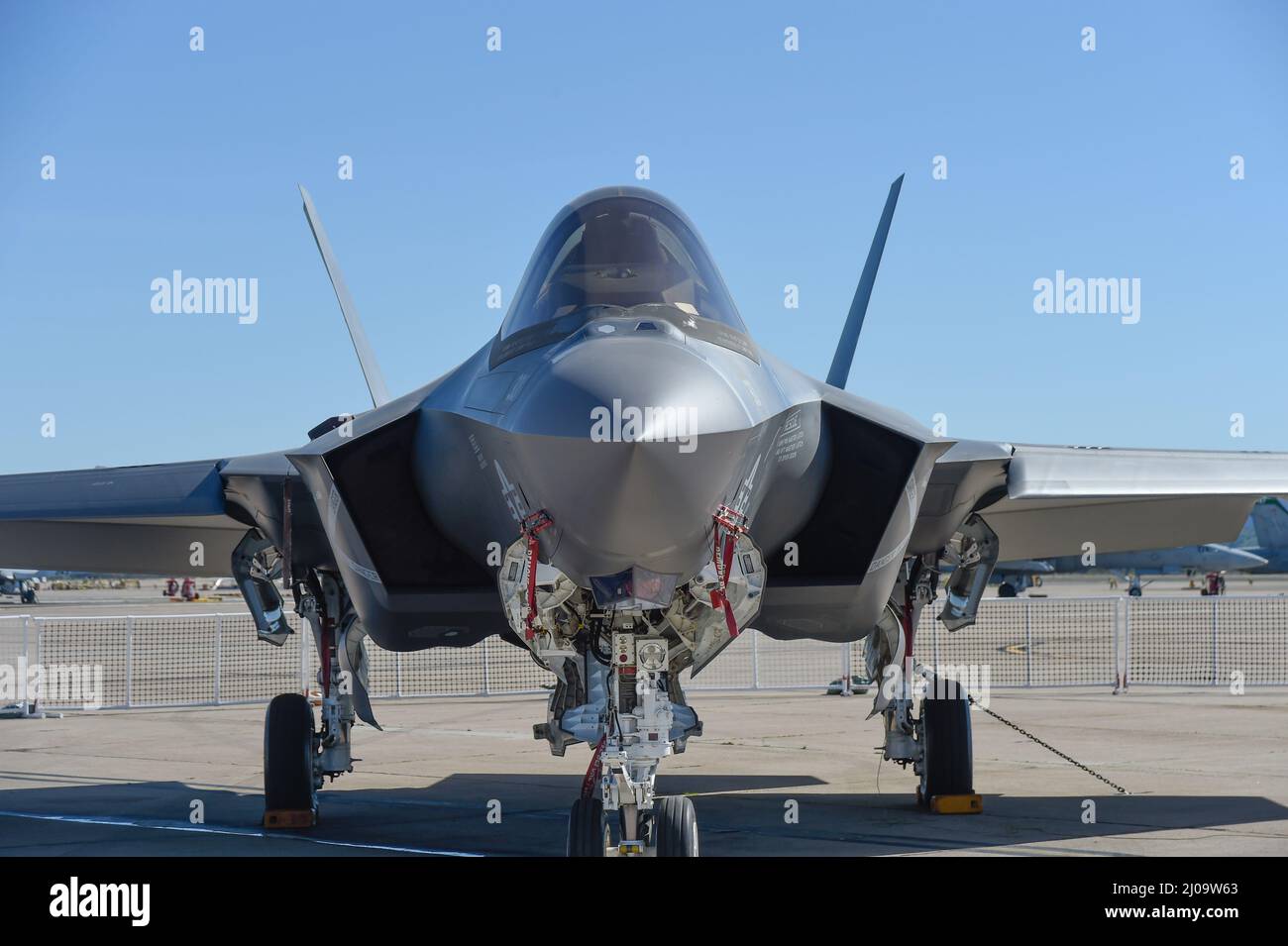 Le corps des Marines des États-Unis VMFA-314 F-35C fait ses débuts au MCAS Miramar, à San Diego, en Californie Banque D'Images