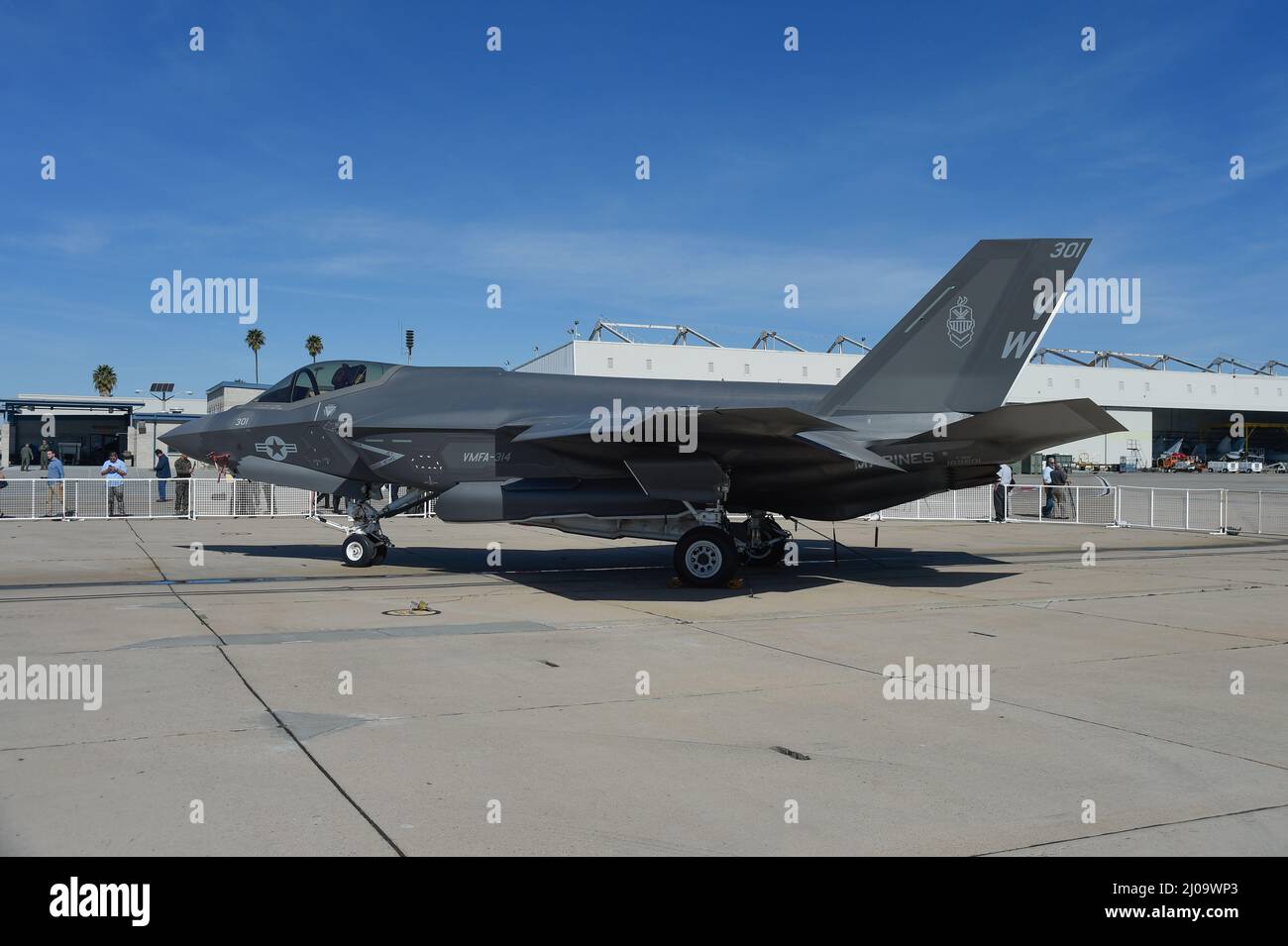 Le corps des Marines des États-Unis VMFA-314 F-35C fait ses débuts au MCAS Miramar, à San Diego, en Californie Banque D'Images