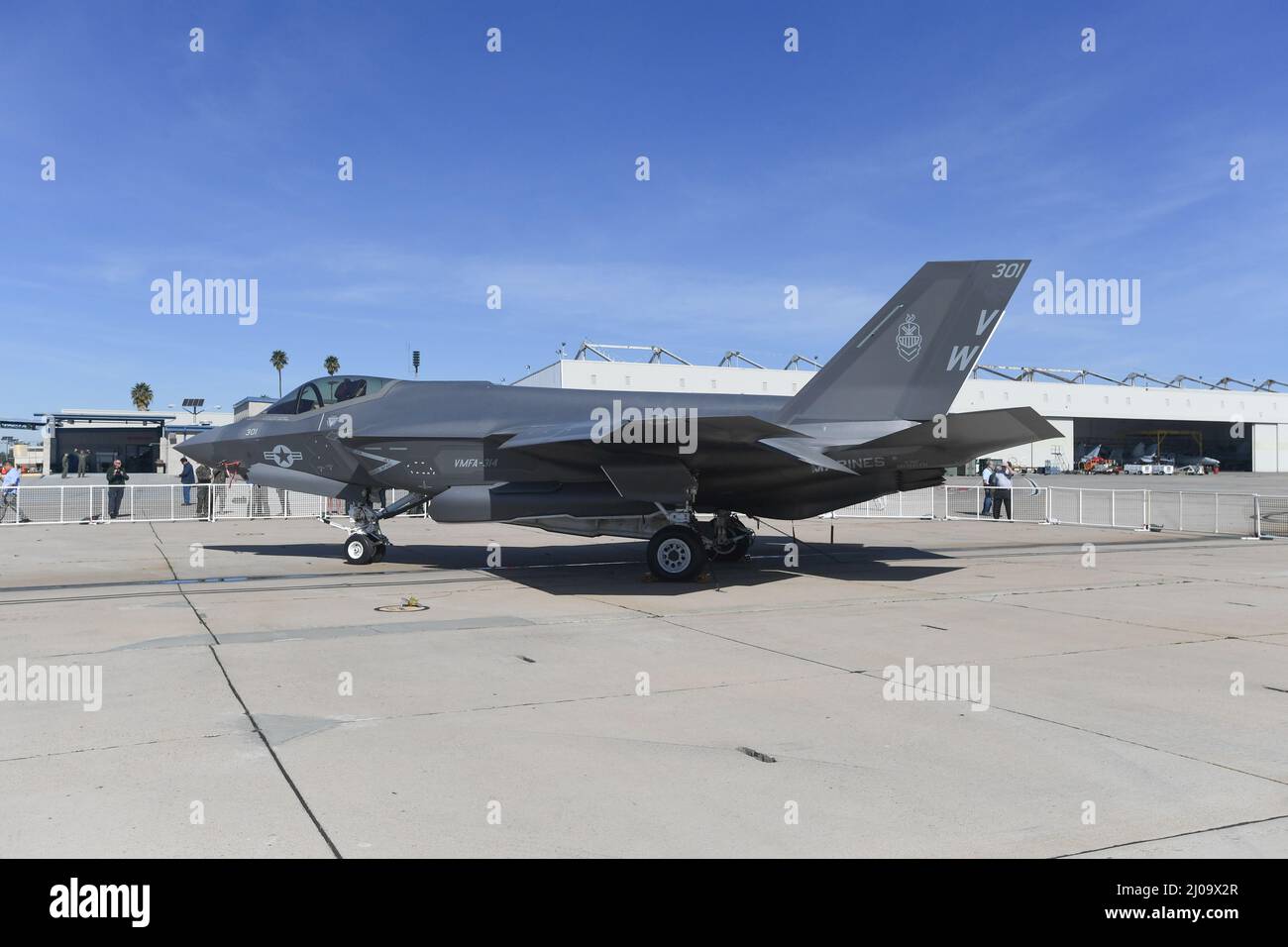 Le corps des Marines des États-Unis VMFA-314 F-35C fait ses débuts au MCAS Miramar, à San Diego, en Californie Banque D'Images