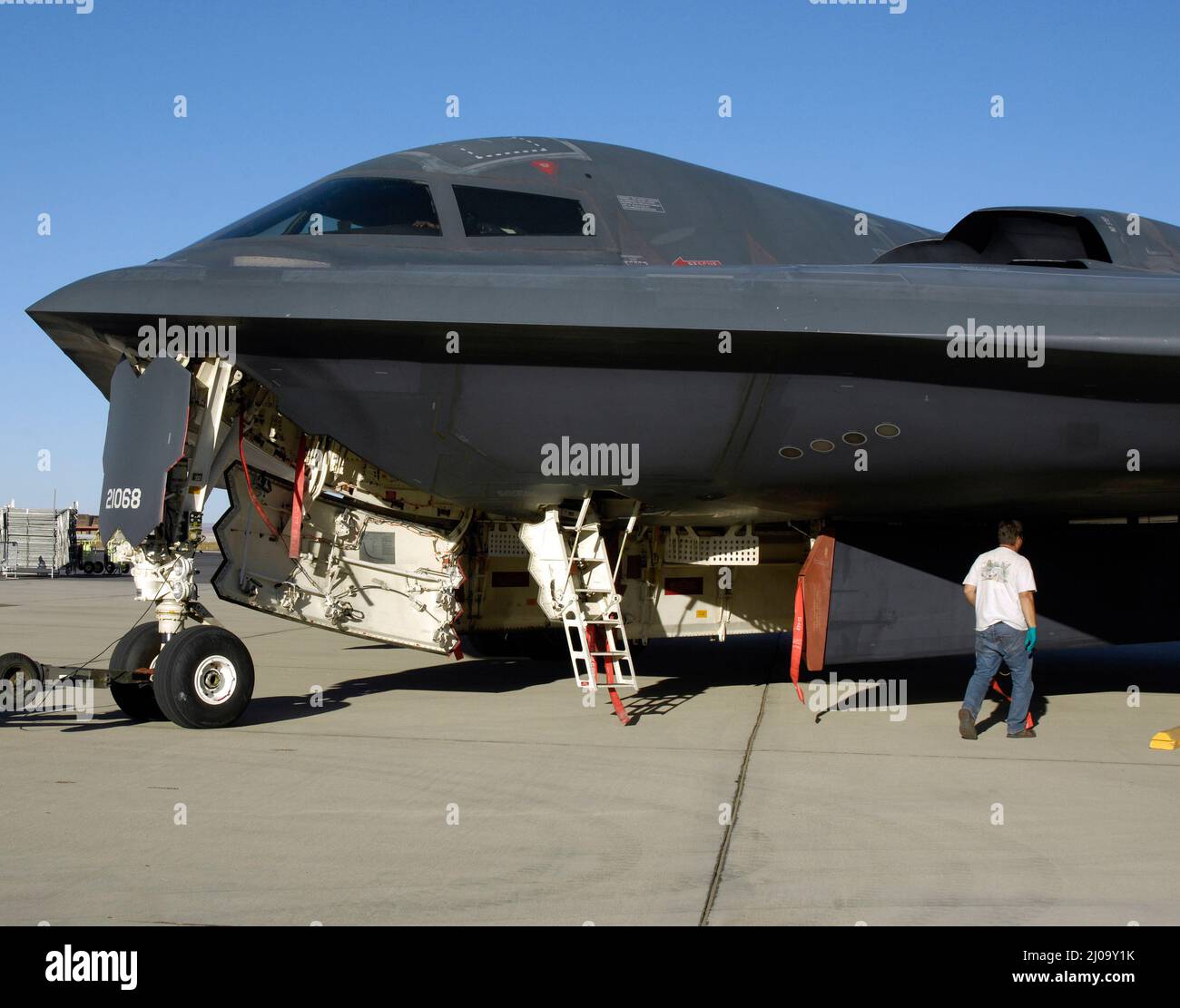 B2 bombardier Spirit, The Spirit of New York, sur le tarmac de la base aérienne Edwards, en Californie. Banque D'Images