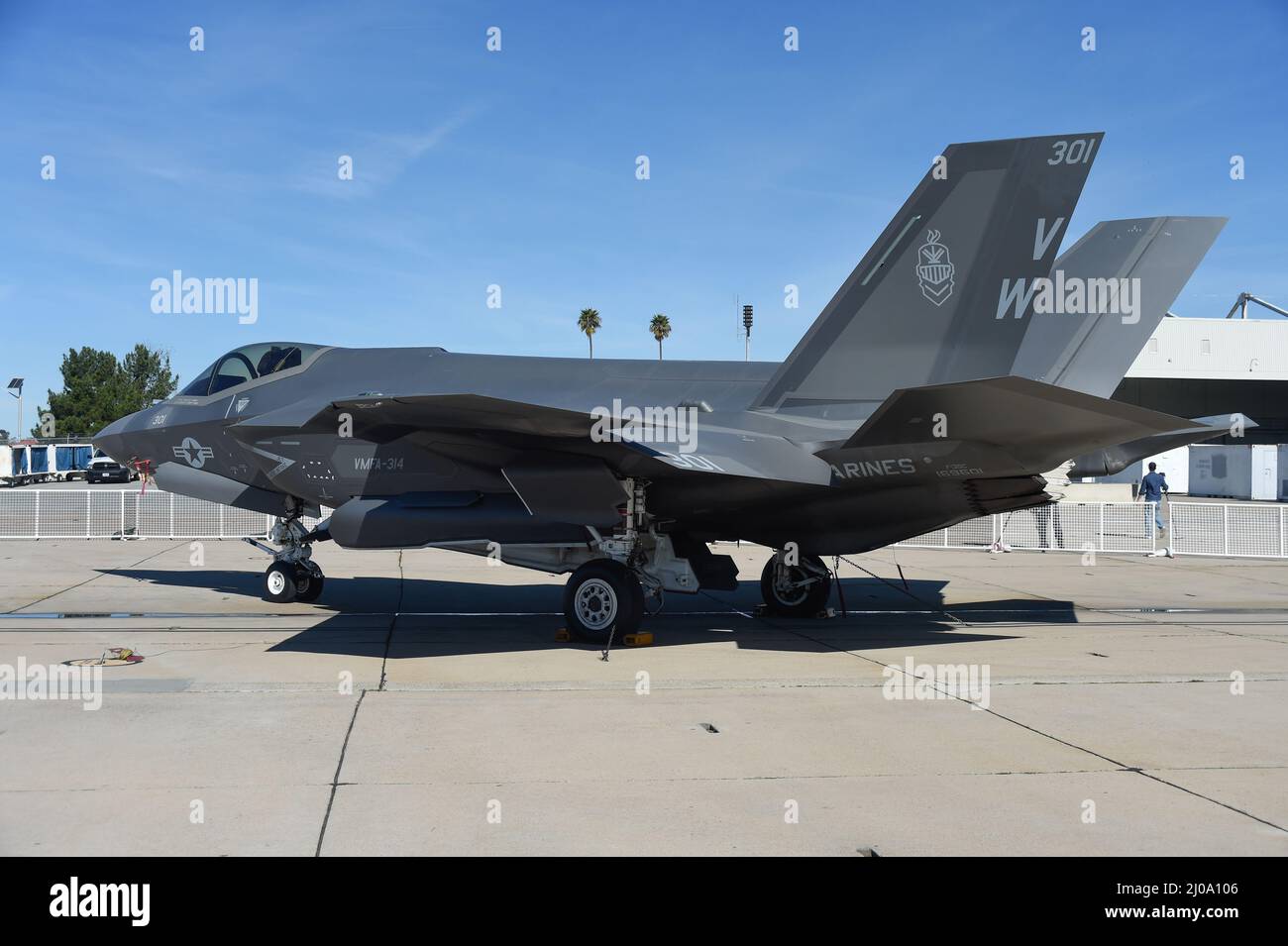 Le corps des Marines des États-Unis VMFA-314 F-35C fait ses débuts au MCAS Miramar, à San Diego, en Californie Banque D'Images