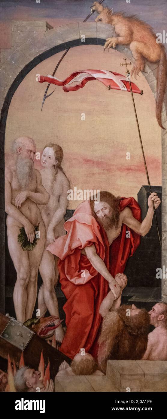 Artiste-peintre du Sud de l'Allemagne - l'aviron de l'Enfer (deuxième quart du 16th siècle) Banque D'Images