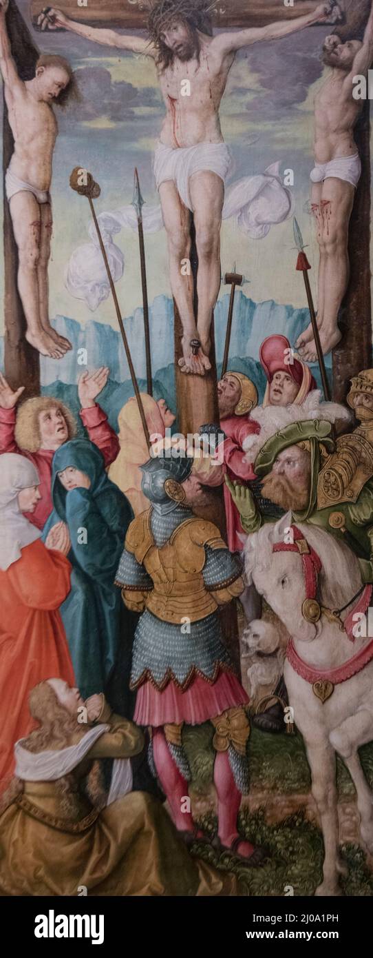 Artiste-peintre du sud de l'Allemagne - la Crucifixion (deuxième quart du 16th siècle) Banque D'Images
