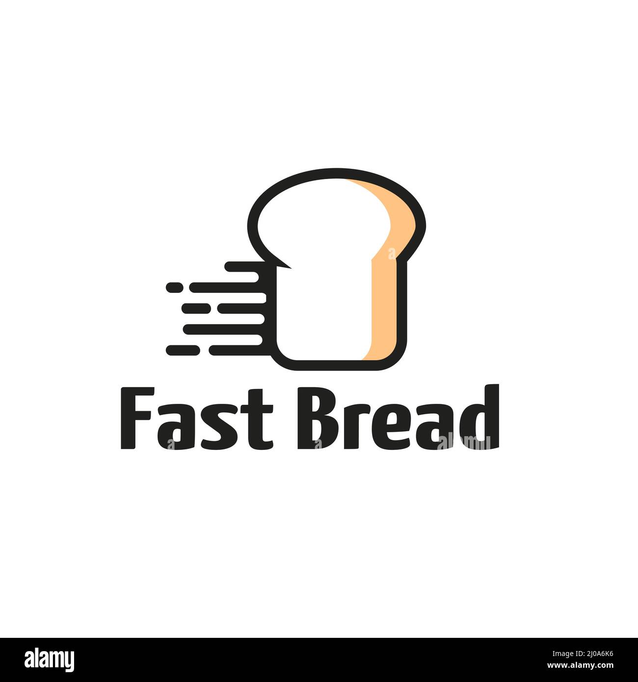 Simple Fast Bread Icon design logo Cake logo Template Illustration de Vecteur
