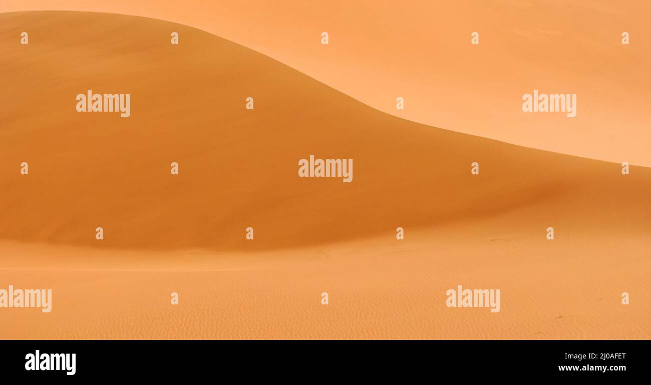 Gros plan d'une dune de sable dans le désert du Sahara Banque D'Images