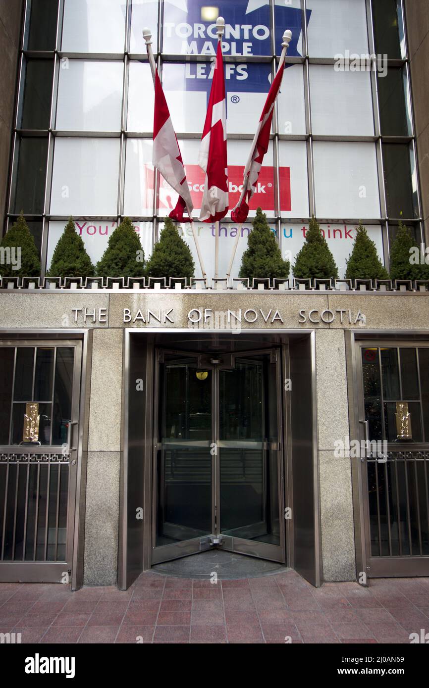 Façade de la banque de la nouvelle-écosse à toronto canada Banque D'Images Façade de la banque de la nouvelle-écosse à toronto canada Banque D'Images