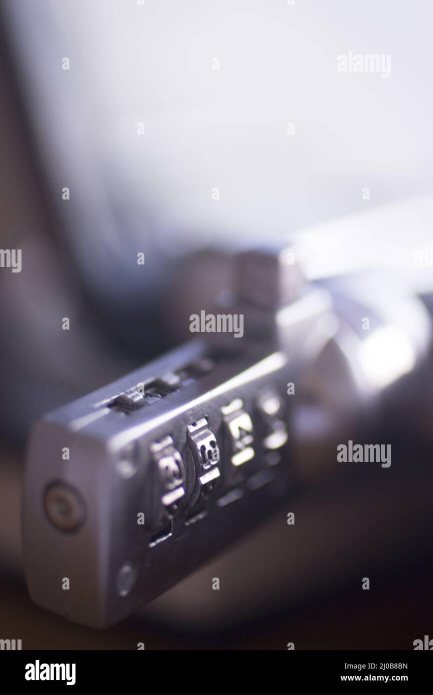 Verrouillage du code de sécurité de l'ordinateur portable Banque D'Images