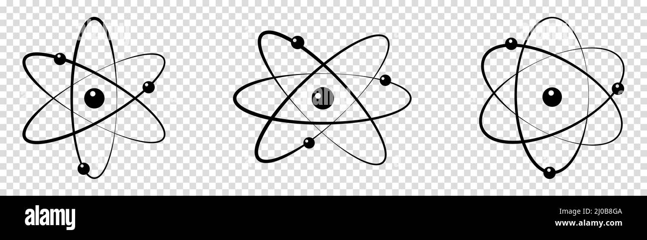 Icône ensemble d'atomes Illustration de Vecteur