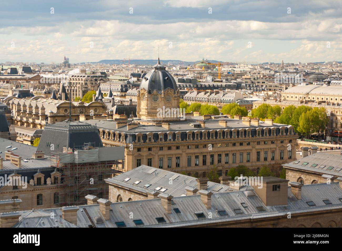 Gargouille sur la cathédrale Notre Dame, Paris, France Banque D'Images