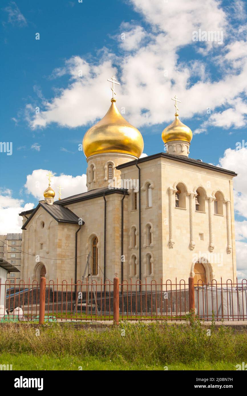 Russie, oblast de Leningrad. La ville de Kirishi. L'Église de la Nativité de la Sainte Vierge Marie Banque D'Images
