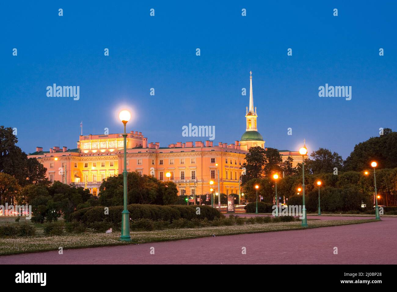 Château de Mikhaïlovsky, ou château de St Michael, ou château des ingénieurs, Saint-Pétersbourg, Russie. L'une des principales attractions de la Cit Banque D'Images