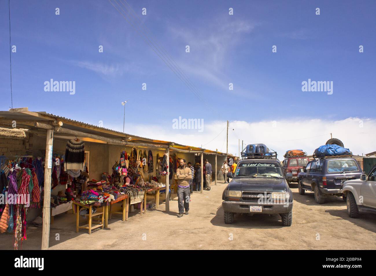 Salar de Uyuni, Bolivie, Amérique du Sud, marché traditionnel Banque D'Images