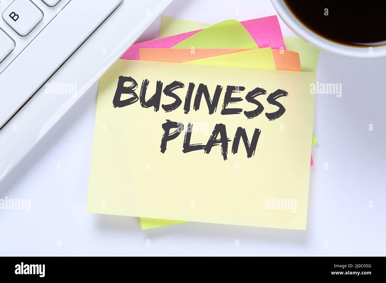 Plan d'affaires stratégie d'analyse de plan d'affaires succès entreprise concept Desk Banque D'Images