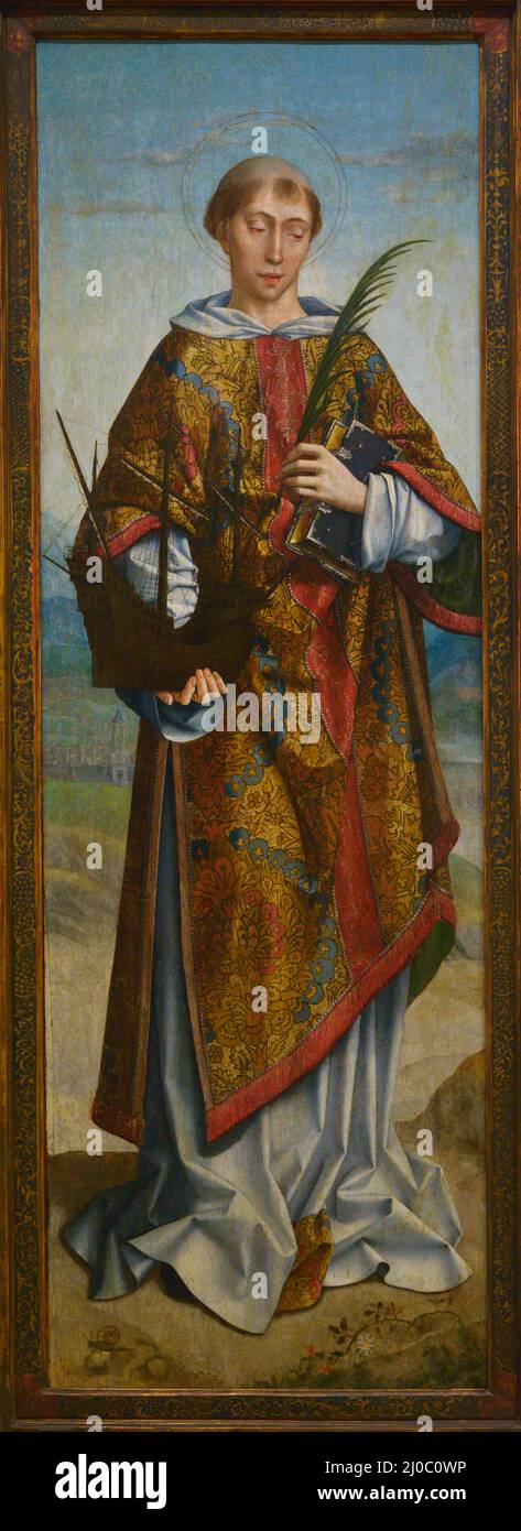 Frei Carlos. Peintre portugais de la Renaissance, actif de 1517 à 1540. Saint-Vincent, 1520-1530. Huile sur panneau de chêne. Musée national d'Art ancien Lisbonne, Portugal. Banque D'Images