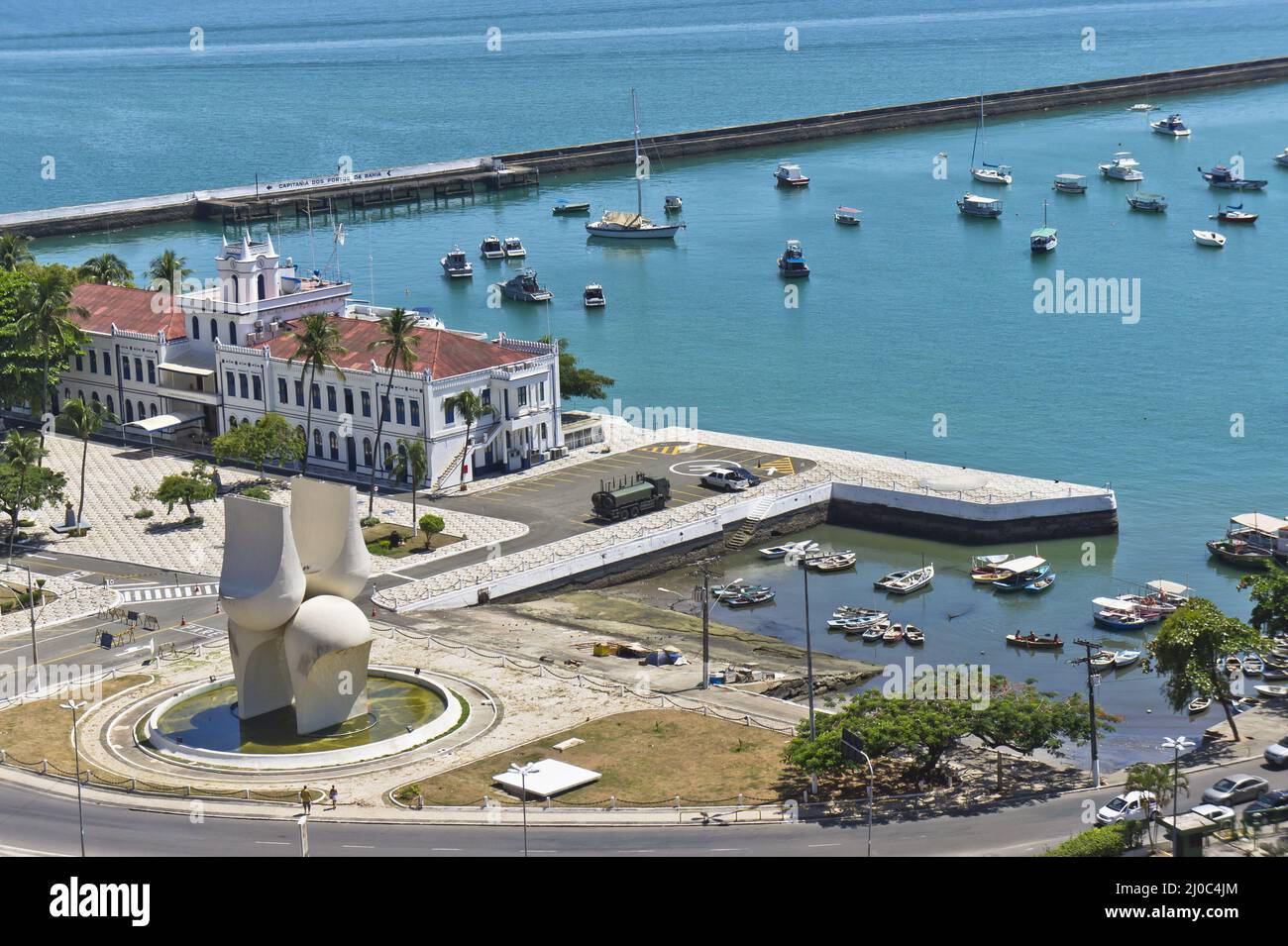 Salvador de Bahia, Brésil, Amérique du Sud, vue sur le port Banque D'Images