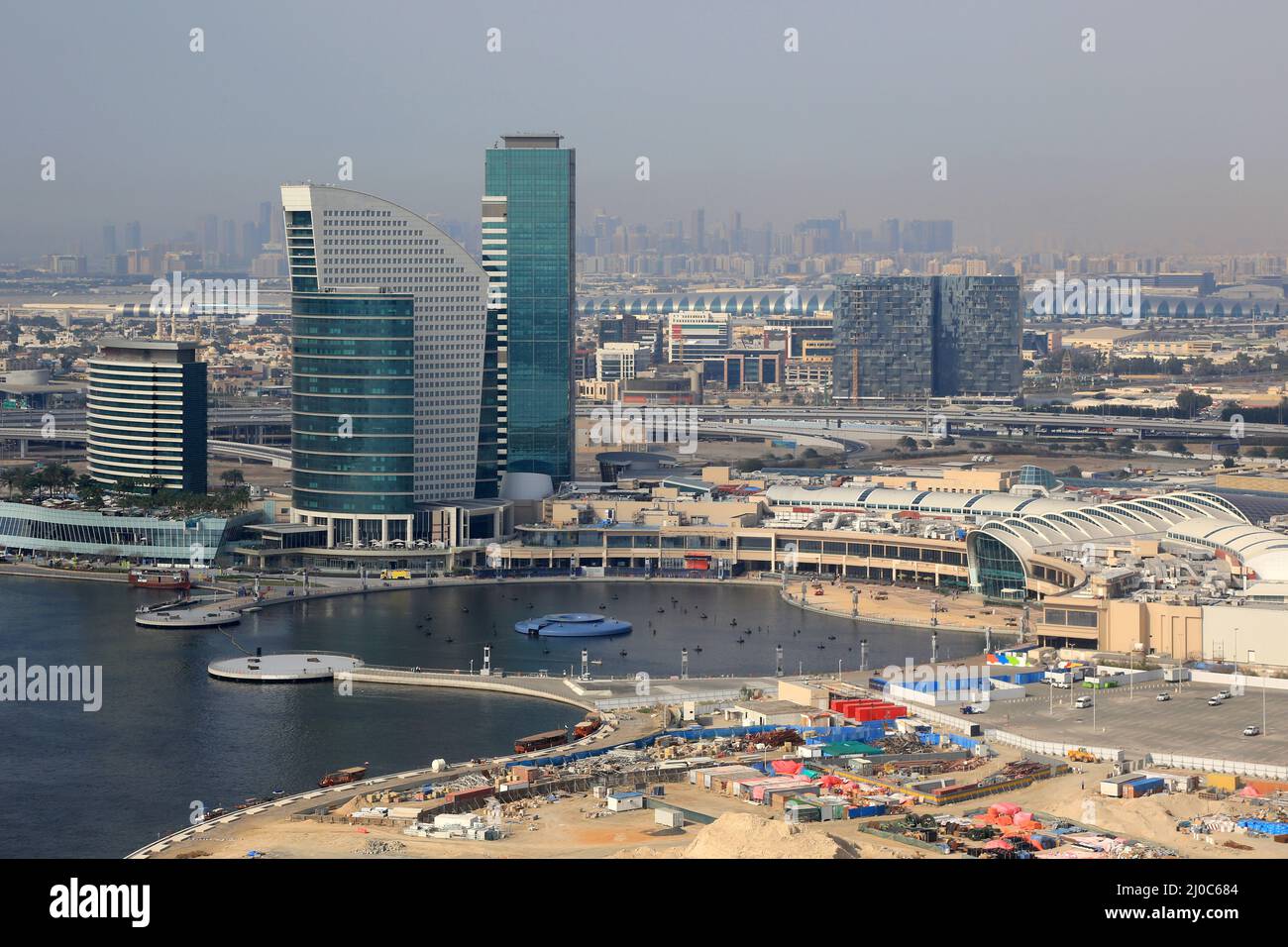 Dubai Festival City Mall vue aérienne photo aérienne Banque D'Images