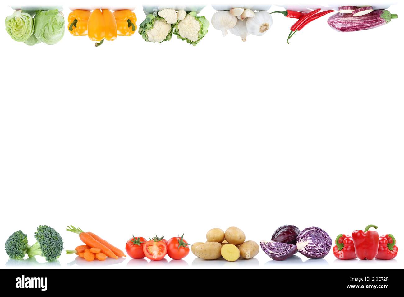 Légumes texte espace libre copyspace laitue tomates poivrons Banque D'Images